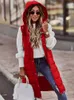 Women's Vests Cotton Coat Women Sleeveless Light Thin Long Slim Hooded Waistcoat Autumn Winter Fashion Temperament White S-5XL Coats 230111