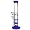 Blue Glass Bong percolator Water Pipes Hookahs Glass Water Bongs Heady Dab Rigs Glass Bubbler Smoking Pipe