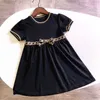 Neonate Designer Dress Abbigliamento di lusso per ragazze Abiti in tinta unita Abbigliamento per bambini Abbigliamento per bambini Abbigliamento per bambini Alta qualità 3 colori