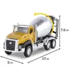 Diecast Model car 3 Pack of Diecast Engineering Construction Vehicles Dump Digger Mixer Truck 1/50 Scale Metal Model car Pull Back Car Toys 230111