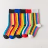 Frauen Socken 1 Paar Eingetroffen Frühling Herbst Koreanischen Stil Cartoon Blume Harajuku Kawaii Atmungsaktive Casual Regenbogen