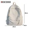 Borse da sera 2023 Scuola per ragazze Bookbag Lady Travel Backbag Spalla Semplice Zaino in tinta unita Donna Nylon impermeabile