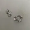 Hoop Earrings Fashion Clear Zircon Love Heart Piercing For Women Girls Pendientes Wedding Gifts Jewelry Eh247