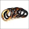 Bandringar 100 st grossist blandade ring Colorf Natural Agate Gemstone 29mm Drop Leverans smycken DH9NA