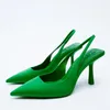 샌들 디자이너 ZRA 브랜드 패션 하이힐은 발가락 스틸레토 연회 결혼식 여름 숙녀 신발을 가리 킵니다.