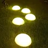 5Pcs Solar Ground Lights Outdoor Garden Lawn Lamps Creative Half Ball Shaped Waterproof LED Lamp Pathway Landscape Yard Decor