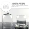 저장 병 Domecandle Cloche Bell Display Jar Cover Holderfor 홀더 미니 스탠드 케이크 테라리움 봉헌 테이블 촛대 장식 컵베이스