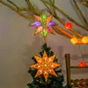 Cordes 20cm décoration d'arbre de Noël LED étoiles lumières vacances fée pentagramme lampes alimentées par batterie pour l'année noël décor de fête à la maison