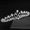 Lüks Gümüş Renk Düğün Örgülü Taç Kristal Çiçek Tiaras ve Taçlar Düğün Gelin Saç Aksesuarları Modeli Mücevher Hediye