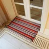 Carpets Japanese Style Cotton And Linen Rug Doormat For Entrance Door Hand-Woven Carpet With Tassel Bathroom Floormat Absorbent Foot Pad