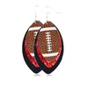 Bengelen kroonluchter mode sieraden mti layer pu lederen oorbellen rugby faux drop levering dh4p2