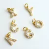 Breloques breloque pour la fabrication de bijoux fournitures 26 accessoires de lettre trouver bracelet à bricoler soi-même collier boucle d'oreille cuivre mosaïque CZ