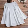 Women's Blouses Women Loose Long Sleeve Tunic Tops Casual Large Linen Cotton Shirt Summer Elegant Blouse Streetwear Fashion