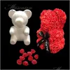 Flores decorativas grinaldas 1pcs modelagem de poliestireno isopor de espuma branca urso molde de pelúcia para presentes do dia dos namorados festa de aniversário dhenv