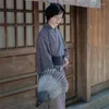 エスニック服は、人間のカジュアル印刷のための日本の伝統的な着物ゆけhaori ingotパターン長い睡眠服カーディガンサムライ