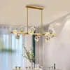 Lampadari Lampadario di cristallo moderno per la sala da pranzo Design Isola della cucina in oro Lampada a sospensione Soggiorno di lusso Lampadario per decorazioni per la casa