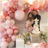 Party Decoration 102Pcs Rose Gold Balloon Garland Arch Kit Wedding Birthday Baloon Decor Kids Baby Shower Latex Confetti Ballon Drop Dhxhs