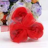 Decorative Objects Figurines 20boxes Aroma Heart Rose Soap Flowers Bath Body Romantic Souvenirs Valentine's Day Gifts Wedding Favor Party Decor 230110