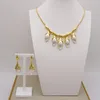 Necklace Earrings Set Fine Dubai Gold Color Women Necklaces Jewellery Wedding Jewelry For Bridal Party Gift