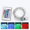 Cordes 5M 50LEDs 16 Couleurs Télécommande USB Alimenté LED Guirlande Lumineuse Pour La Décoration D'arbre De Noël