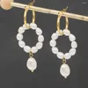 Boucles d'oreilles créoles Go2boho belles perles d'eau douce véritables perles faites à la main boucle d'oreille 2023 femmes fabrication de bijoux fournisseurs en gros