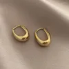 Dangle Earrings KAROPEL 925 Silver 2023 Classic Smooth Metal Hoop For Woman Fashion Korean Jewelry Temperament Daily Wear2611