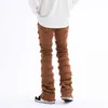 Dżinsy męskie harajuku hip hop streetwear w paski Tassel strzępione proste workowate spodnie męskie i żeńskie stałe spodnie dżinsowe