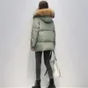 Dames down parkas winter katoenen jas dikker warme short jas grote bont kraag losse vrouwelijke vrouwelijke outparden casual tops 230111