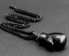 Colares com pingente superenorme luvas de boxe cor preta colar corrente para homens