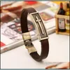 Braccialetti con ciondoli moda croce punk fatti a mano in vera pelle corda intrecciata braccialetto gioielli retrò per donna uomo consegna goccia Dhpcy