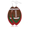 Bengelen kroonluchter mode sieraden mti layer pu lederen oorbellen rugby faux drop levering dh4p2