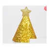 Chap￩us de festa chap￩u de anivers￡rio de glitter dourado com decora￧￣o de ch￡ de beb￪ em estrela PAPAT PO APS DRESA DOURS Home Garden Festive Supplies Dhljx