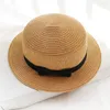 Geniş ağzına kadar şapka güneş şapka bowknot yaz saman samanı kadın erkek plaj rahat bayan kızlar düz kadınlar