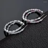 أقراط مسمار Idestiny 11.11 Big Circle Design Cz Bridal for Women Party Wedding Jewelry Associory Christmas Bijoux Gift