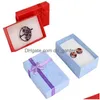 Smyckeslådor presentkartongringar med stoppningsgåvor papperslåda för örhänge smycken hängen halsband släpp leverans dhgarder dhzsr