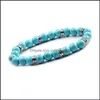 Brins de perles Bracelet en pierre naturelle Perle inspirante Prière de guérison Marathi Yoga Mas Charme Drop Livraison Bijoux Bracelets Dhybt