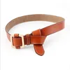 Ceintures noir blanc rouge Tan large véritable cuir de vachette ceinture ceinture femmes or boucle carrée femme pour jean ceintures