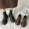 Chaussures habillées printemps automne femmes Oxford plat sur plate-forme décontracté noir à lacets en cuir couture bout rond zapatos mujer 8901N 230111