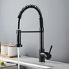 Matowy czarny wyciągający czujnik Czujnik Kuche Kanek wrażliwy Smart Touch Control Mikser do kuchennego czujnika dotykowego Mikser Kitcher Tap 210719