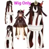 Acessórios para figurinos Genshin Impact Hutao Cosplay Uniform Wig Anime Game Hu Tao Halloween STILO para mulheres 230111