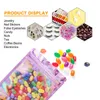 Sacs holographiques pour petites entreprises Sacs en mylar refermables pour le stockage des aliments Snack Bag avec Clear Winodw LX5389