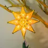 Cordes 20cm décoration d'arbre de Noël LED étoiles lumières vacances fée pentagramme lampes alimentées par batterie pour l'année noël décor de fête à la maison