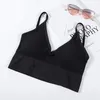 Gym Clothing Women Sexy Crop Tops Tube Top Female Streetwear Sleeveless Seamless Actival Lingerie Solid Breathable Thin Tee Bra Tank