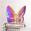 Dekorative Objekte Figuren Diamantmuster Kristall Schmetterling Orament Home Geschenk El Decoration Decorative Drop Lieferung Garten Dec. Dhj9l