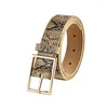 Belts 2023 Fashion Japanese Word Buckle Ladies Casual Decoration Length 107 2.8CM Snake Pattern Belt