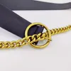 Cinture Moda Cintura regolabile in catena d'oro Designer Lusso Vita femminile Punk in metallo per donna Abito Cintura grande