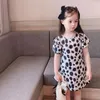 Girl Dresses 2023 Summer Cute Baby Girls Korean Style Clothing Kids Fashion Printed Princess Dress Brief Cotton #9389