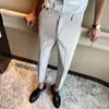 Erkek Suit Blazers Sıradan Pantolon 2023 İlkbahar ve Yaz Düz Renk İnce Dokuz Puan Genç Kişilik Moda Giyim
