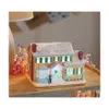 Juldekorationer semesterbelyst bybyggnadsdekoration för hemljus glödande små hus kreativa gåva droppleverans ga dhrvm