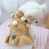 Hundkläder Princess Cat Dress Fall Winter Clothes Pet Costume Small Puppy Sweater Balls Balls Kitten Tröjor Chihuahua Bichon Yorkie